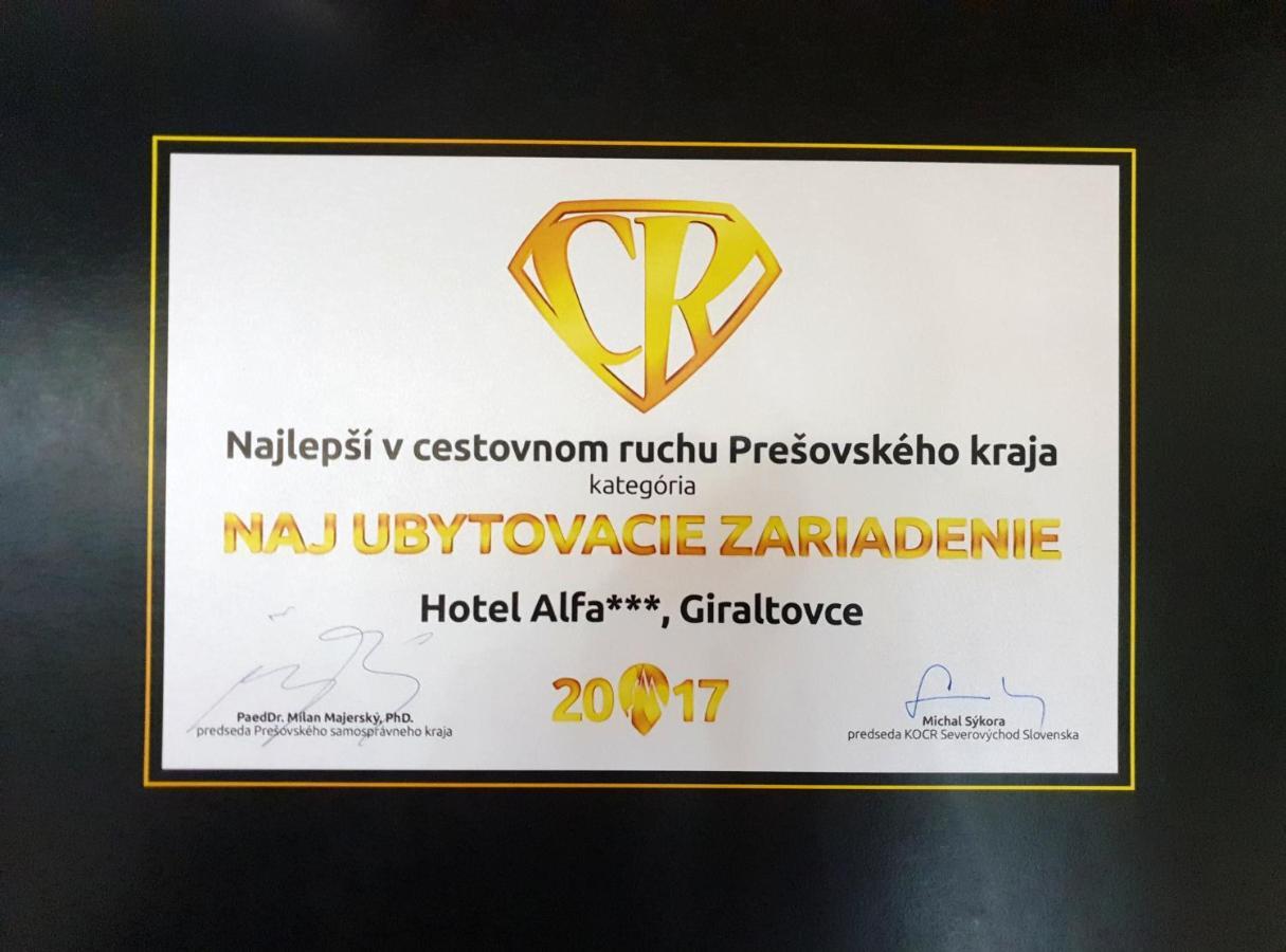 Hotel Alfa Giraltovce Exteriér fotografie